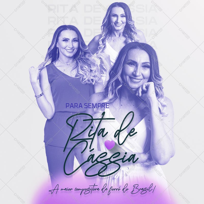 Flyer para Homenagem Rita de Cássia PSD Editável