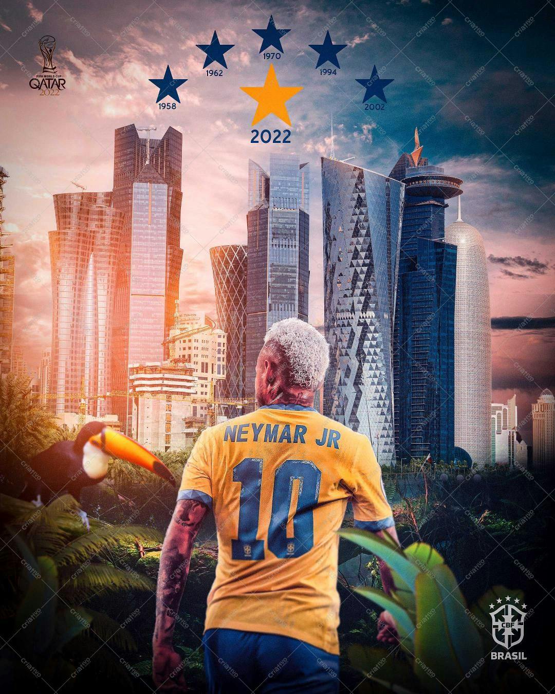 PSD Arte Copa do Mundo Neymar Jr. PSD Editável