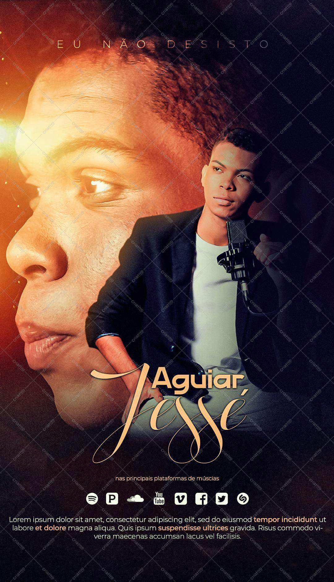 Poster para Lançamento Musical PSD Editável