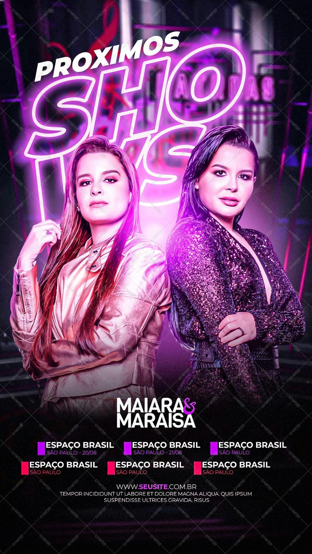 Flyer para Show Maiara & Maraisa PSD Editável