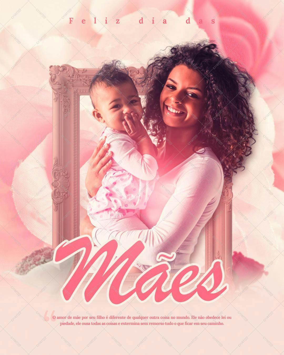 Banner Dia das Mães com Bebê PSD Editável