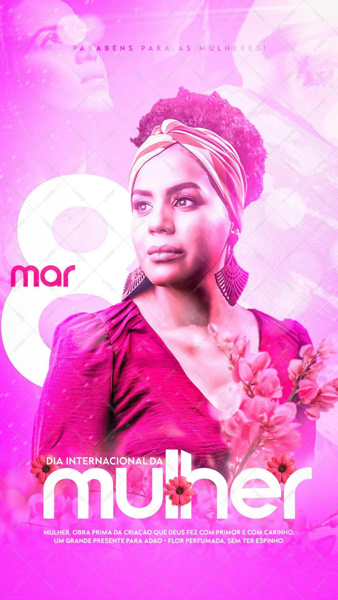 Flyer Dia Internacional da Mulher PSD Editável
