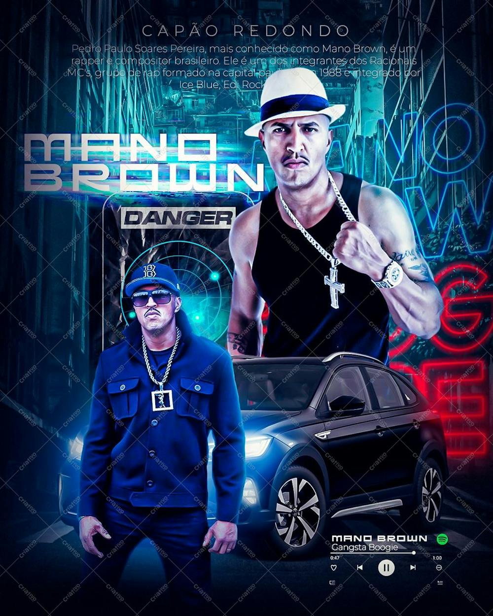 Flyer Mano Brown Show Social Media 