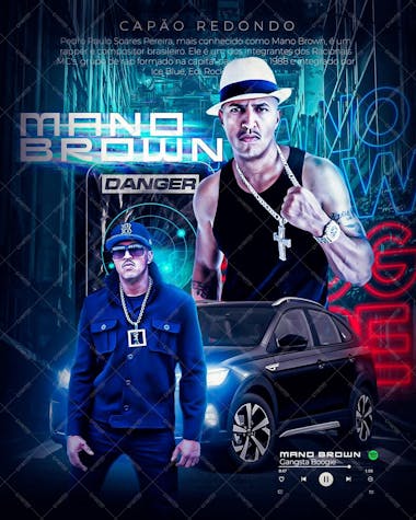 Flyer mano brown show social media