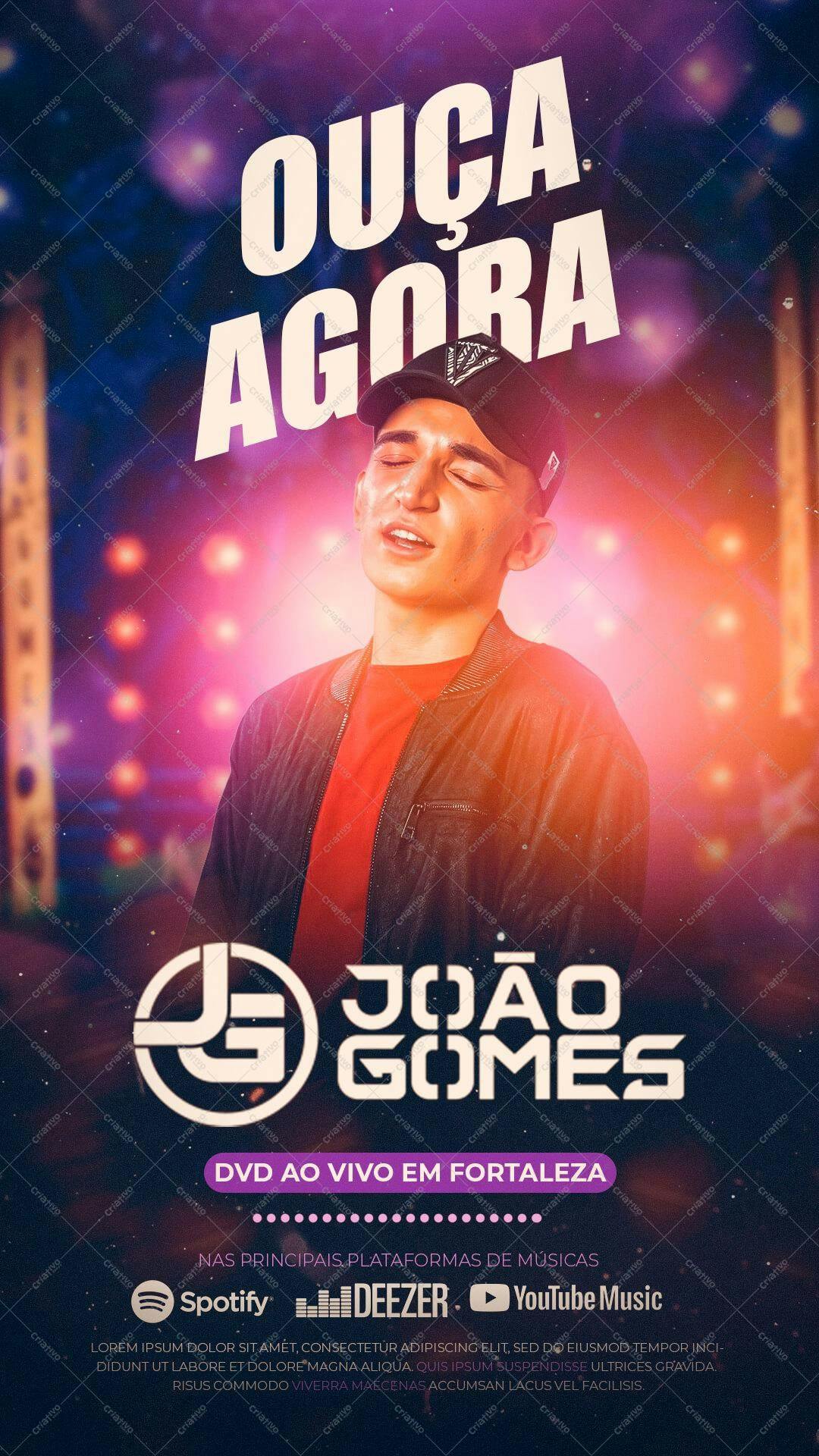 Flyer para Show Musical João Gomes PSD Editável