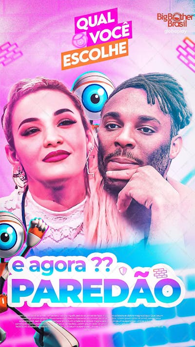 Story E Agora Paredao Qual Voce Escolhe Social Media Psd Editavel