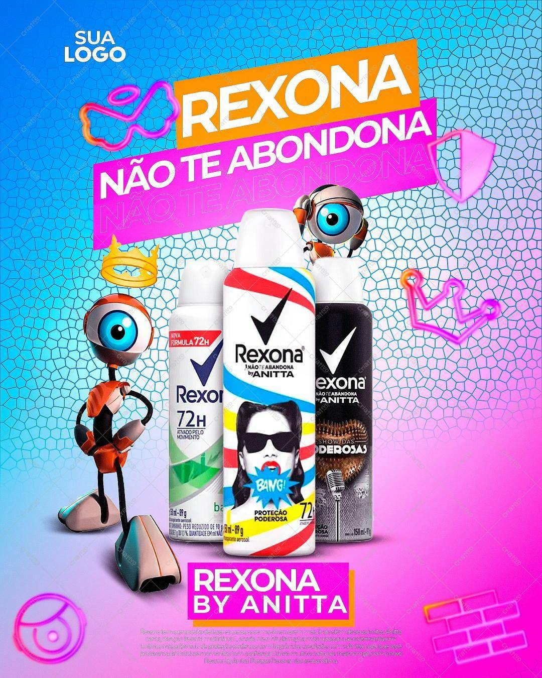 Banner Rexona Anitta PSD Editável