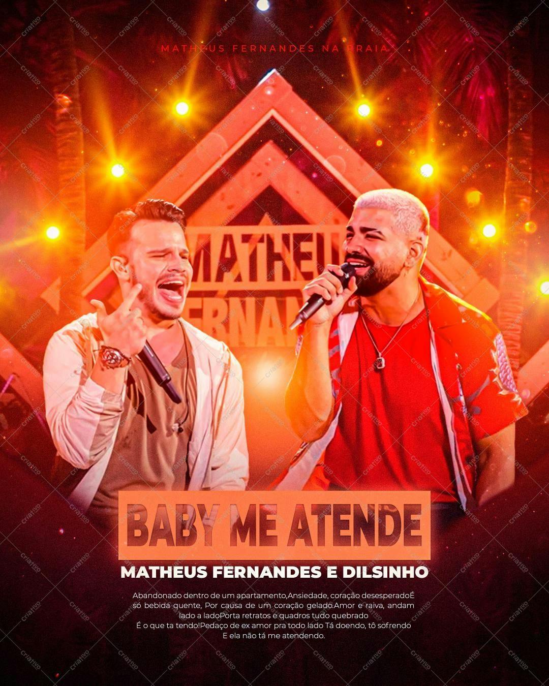 Flyer para Show Musical Matheus e Dilsinho PSD Editável