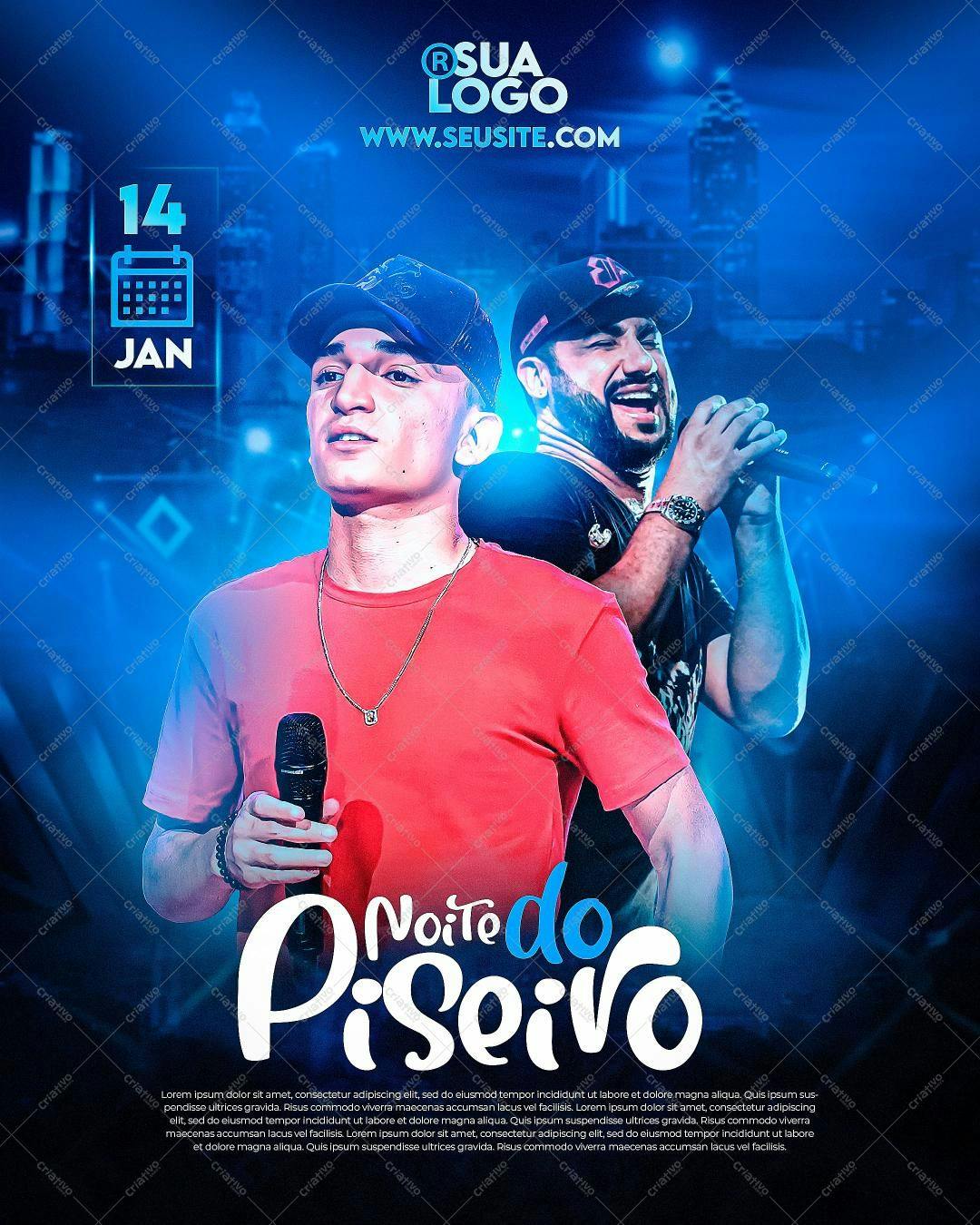 Flyer para Festa do Piseiro PSD Editável