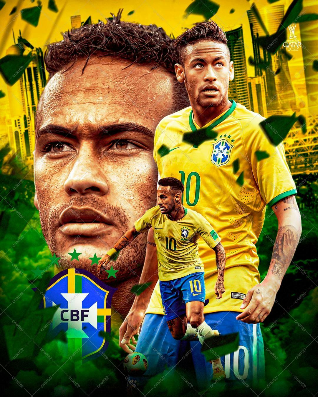 Poster Copa do Mundo Neymar PSD Editável