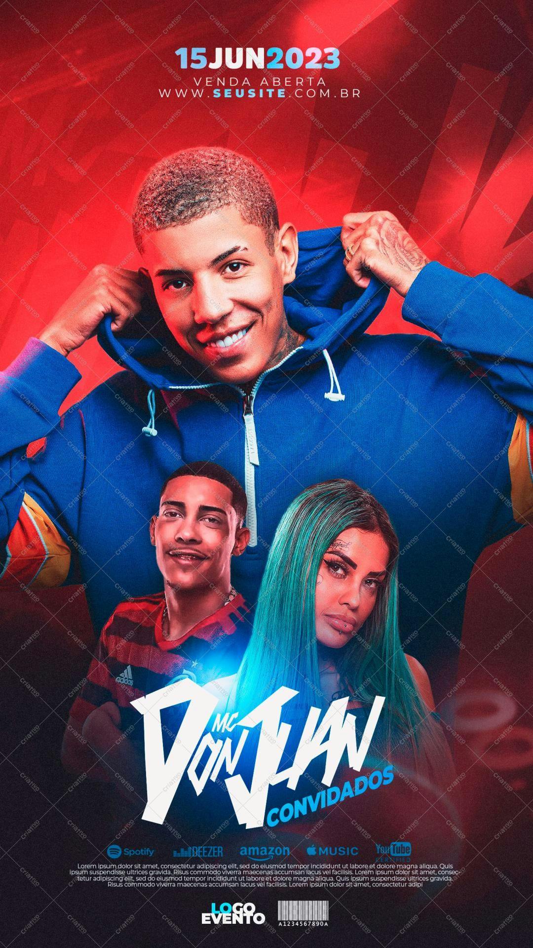 Flyer para Festa de MC Don Juan PSD Editável