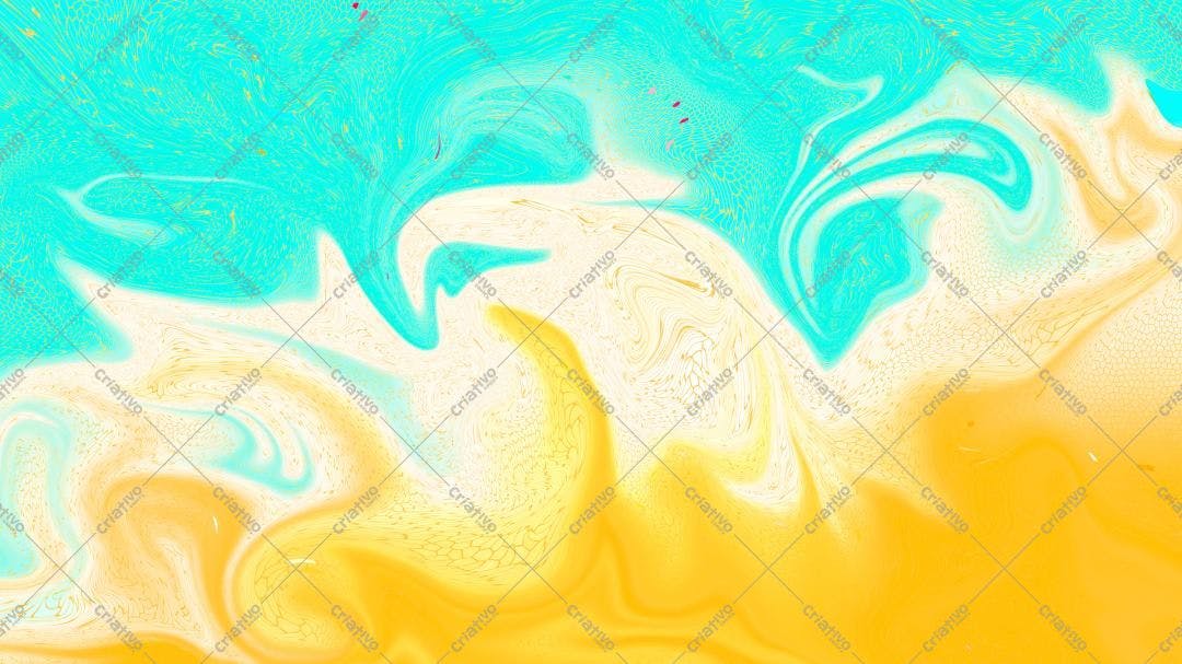 Textura Abstrata Fluida Amarelo e Azul para Fundo