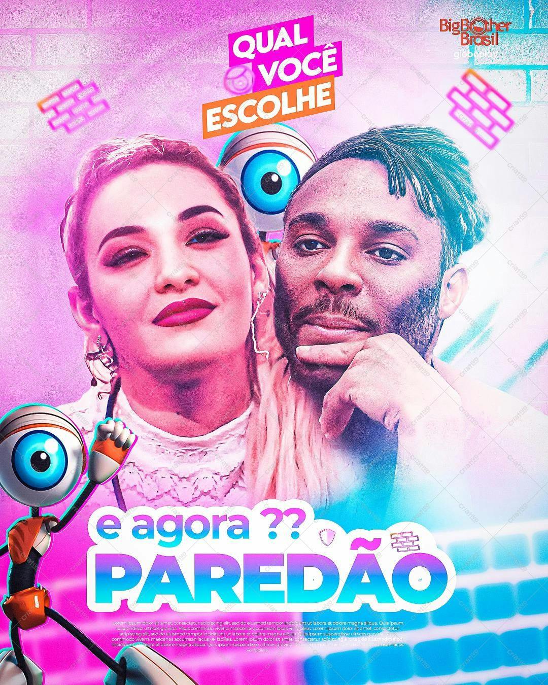 Flyer Big Brother Brasil Paredão PSD Editável