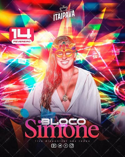 Bloco Da Simone Social Media Psd Editavel