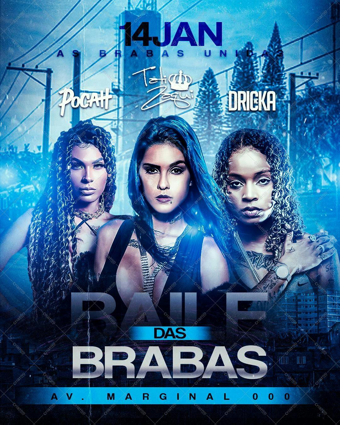 Flyer para Festa Baile das Brabas PSD Editável