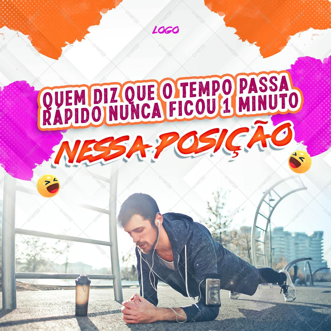 Post para Treino Plank PSD Editável