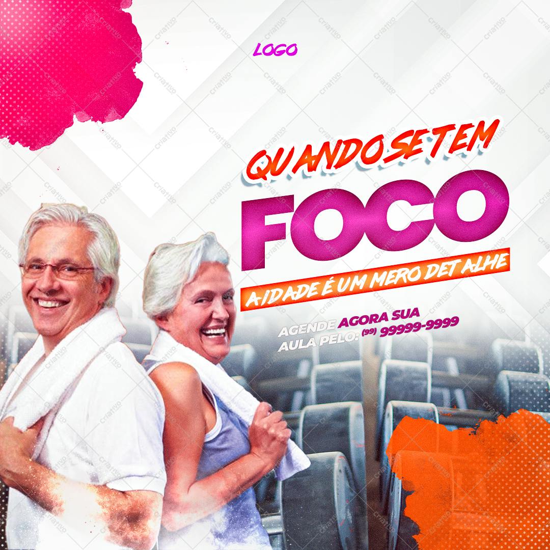 Flyer para Academia Idosos PSD Editável