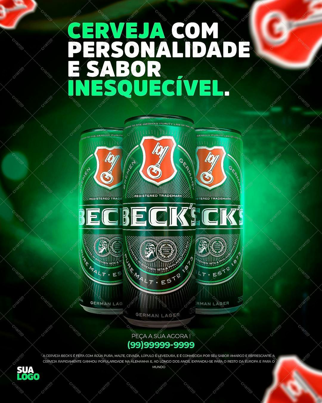 Modelo de Banner Cerveja PSD Editável