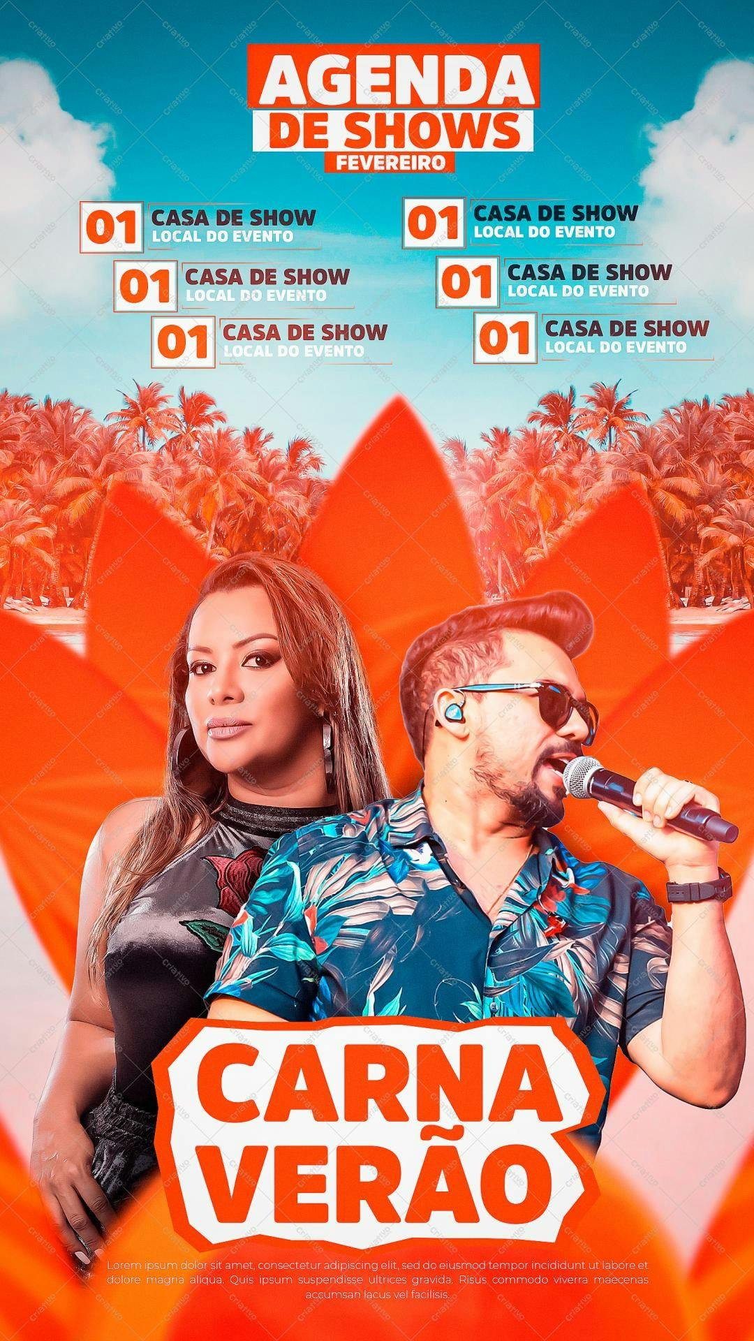 Flyer para Festa de Verão PSD Editável
