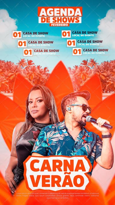 Flyer Carnaval De Verao 2023 Stories - Psd