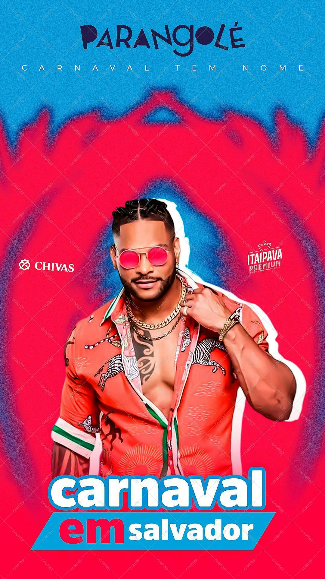 Flyer para Carnaval em Salvador PSD Editável