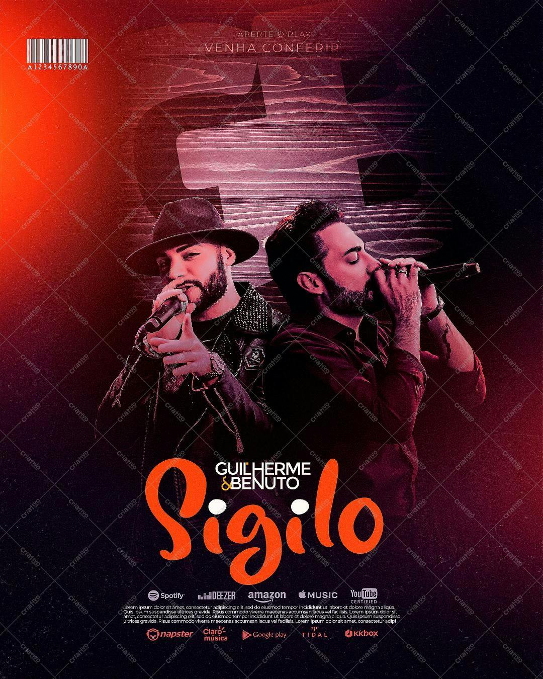 Flyer para Show Musical Guilherme e Benuto PSD Editável
