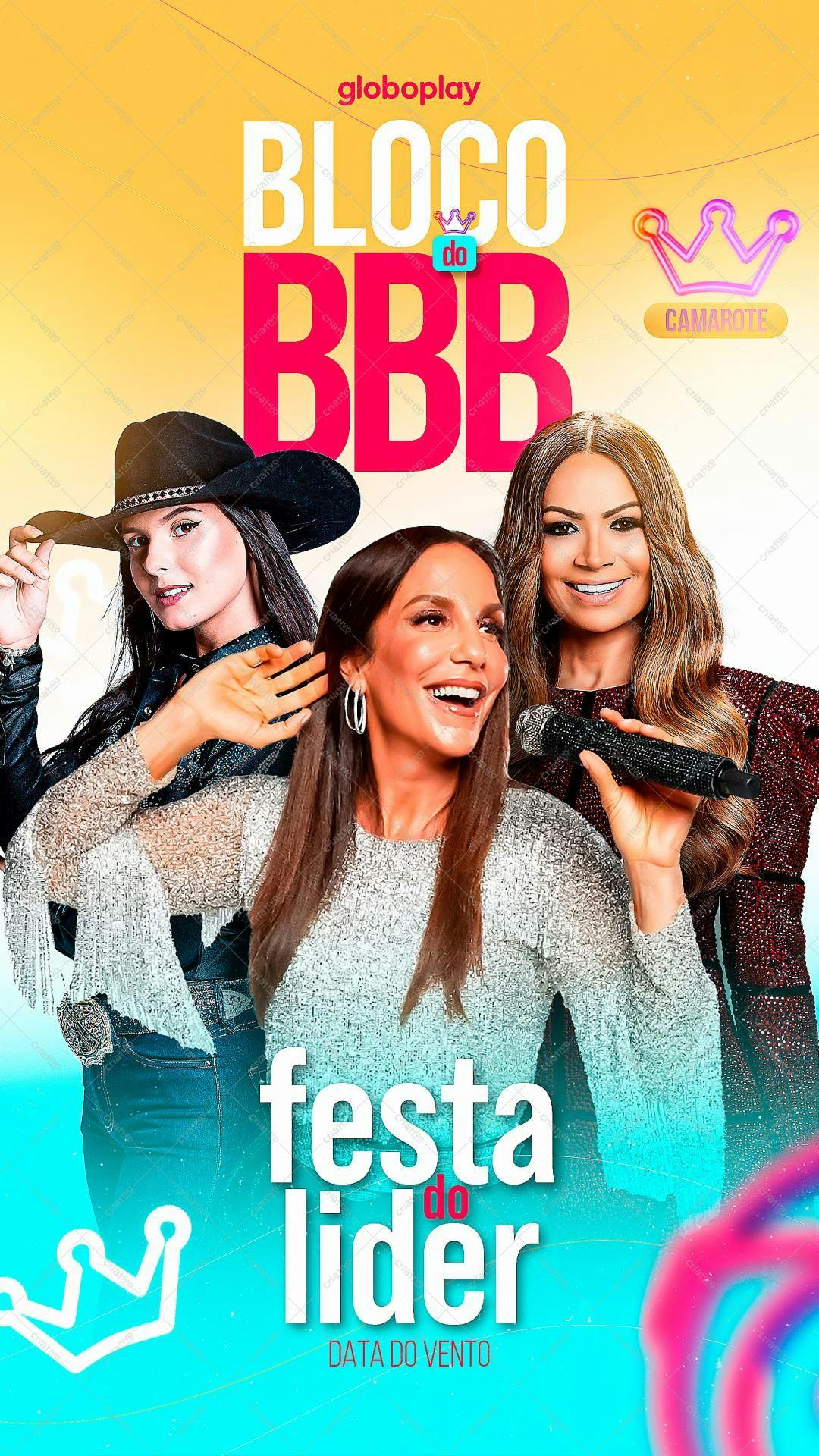 Flyer Festa do Líder BBB PSD Editável