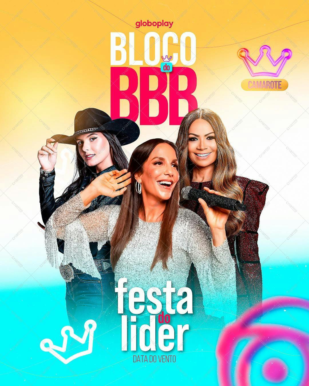 Flyer Festa do Líder BBB PSD Editável