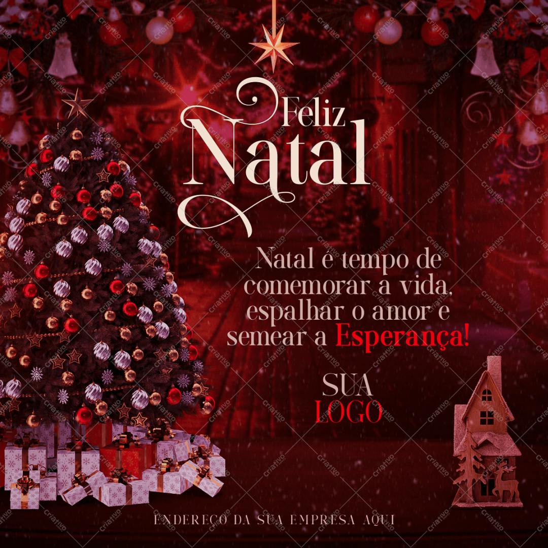 Post para Redes Sociais Natal PSD Editável