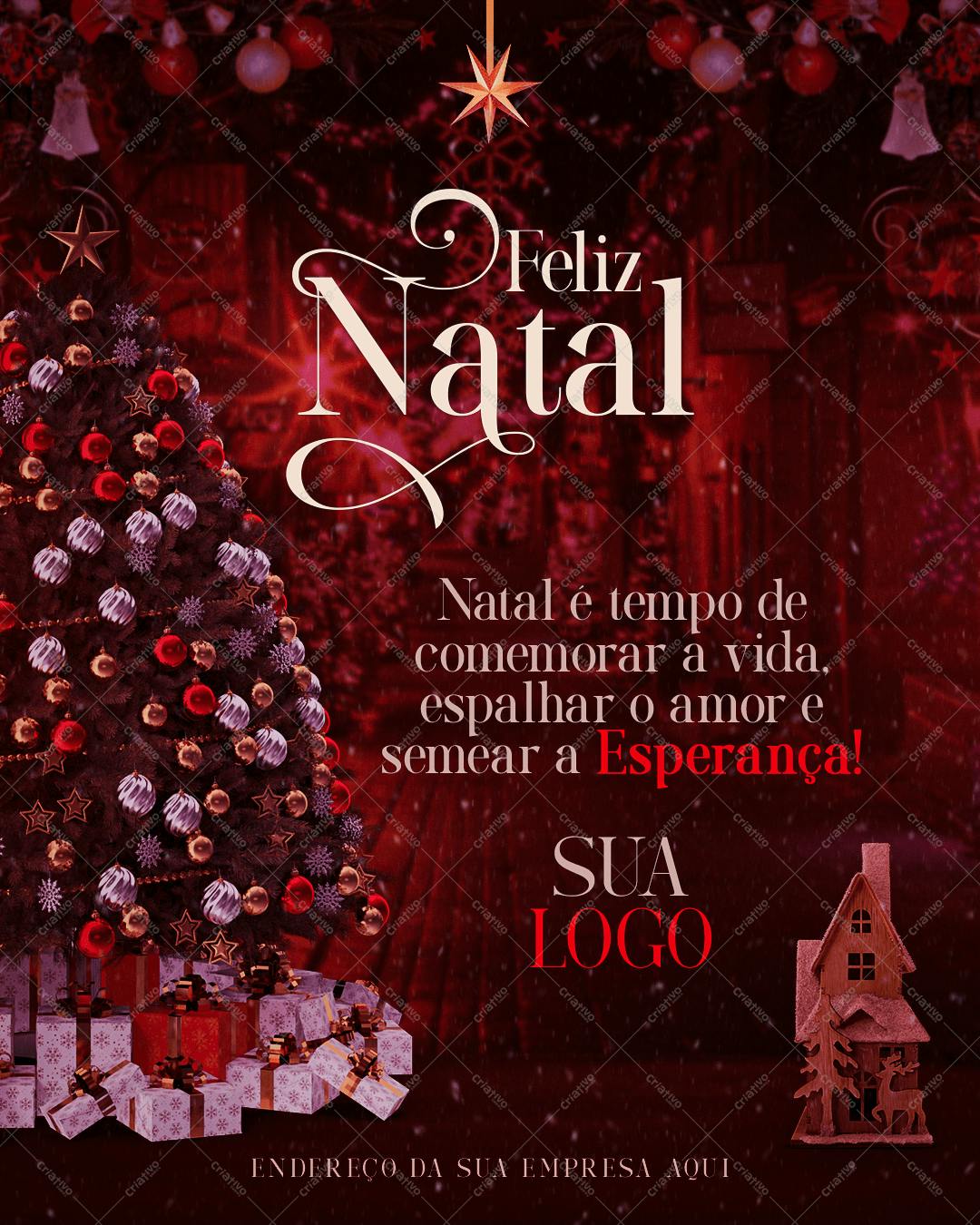 Postagem de Natal PSD Editável