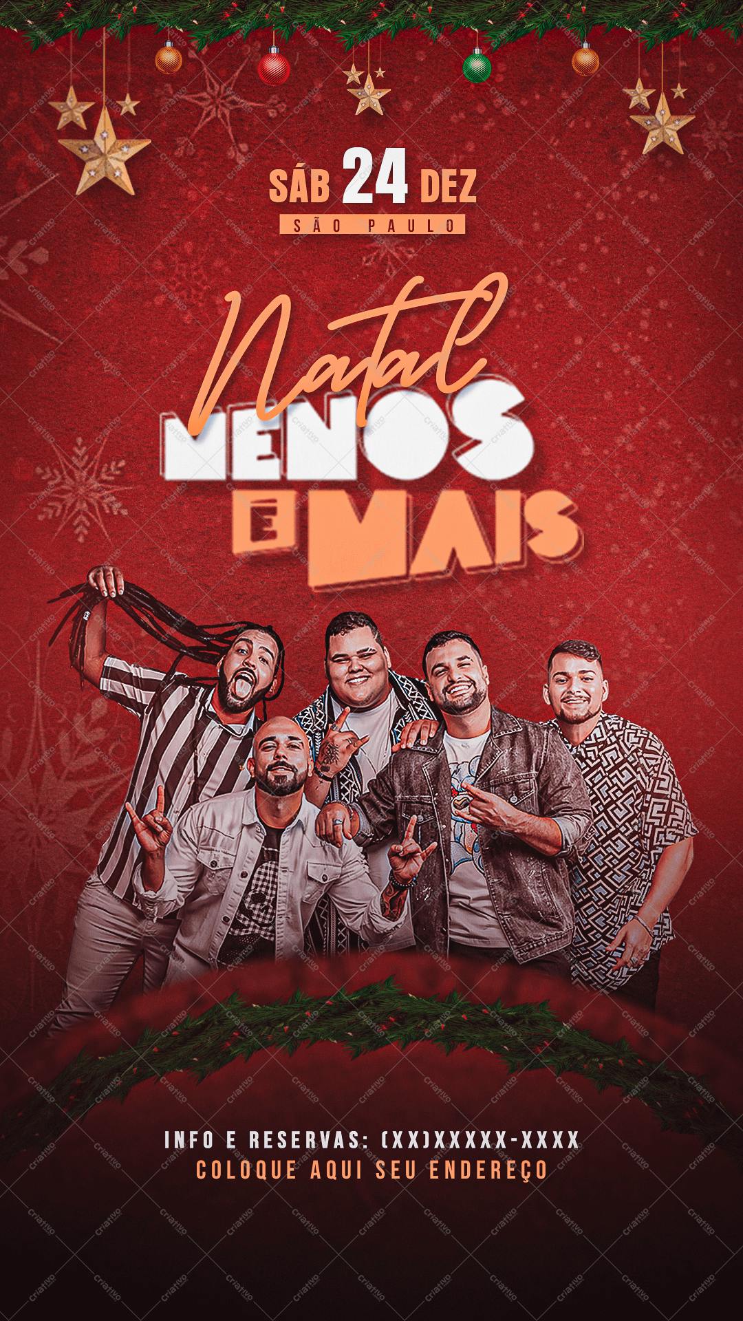 Flyer para Show de Natal PSD Editável