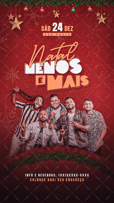 Natal Menos É Mais Story - Psd