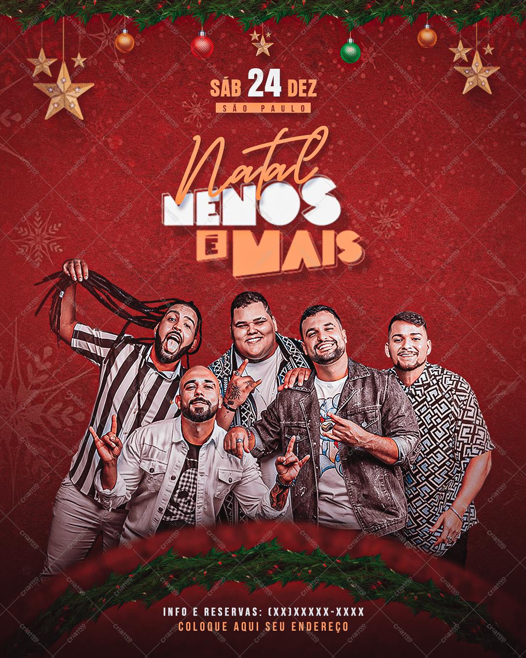 Flyer para Show de Natal PSD Editável