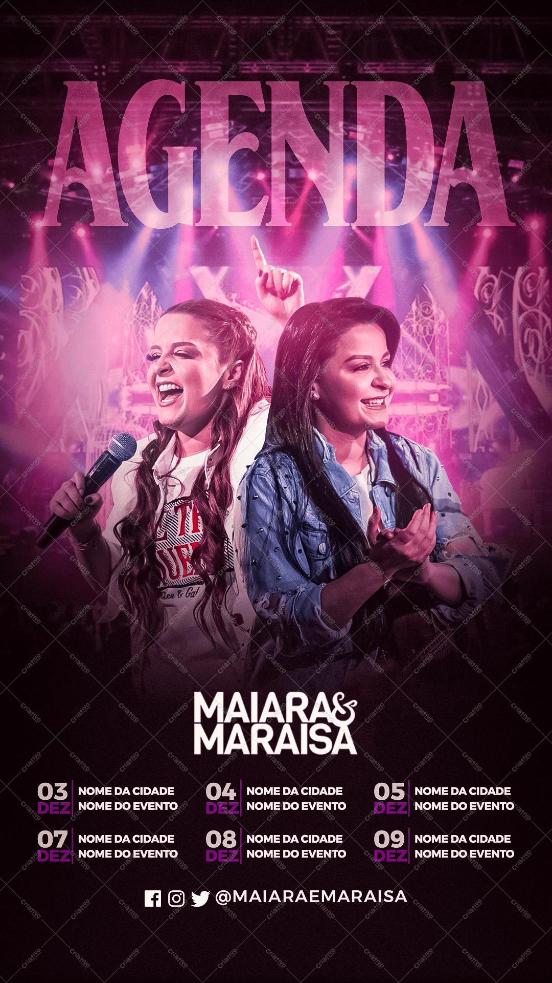Flyer para Show Maiara & Maraisa PSD Editável