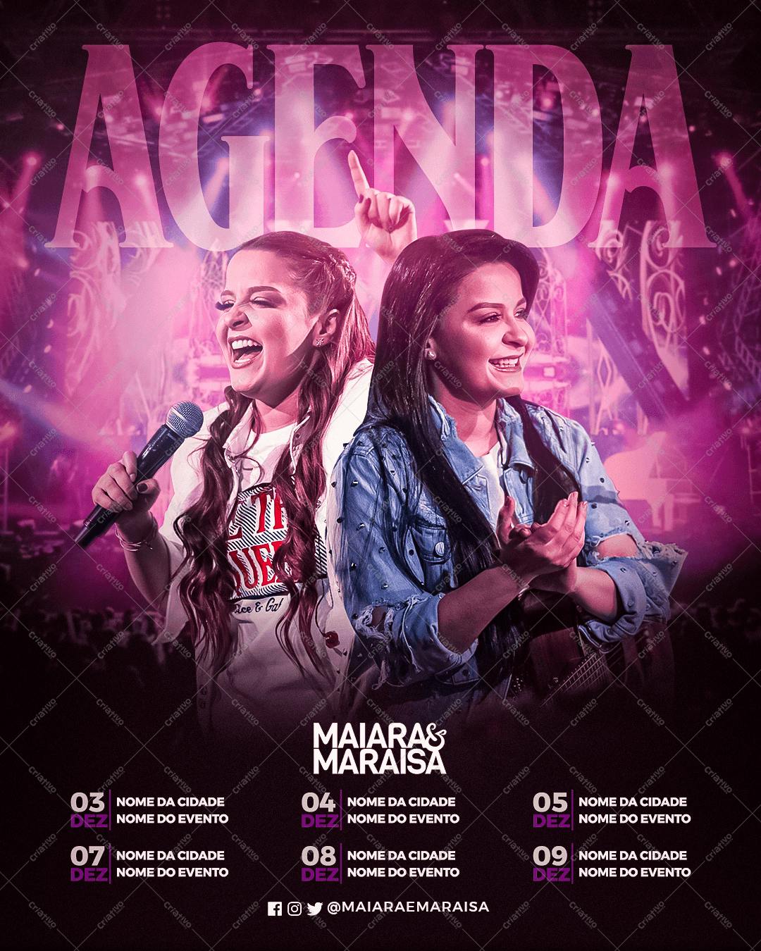 Flyer para Show Maiara & Maraisa PSD Editável
