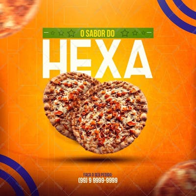 Flyer Pizzaria Sabor Do Hexa - Psd