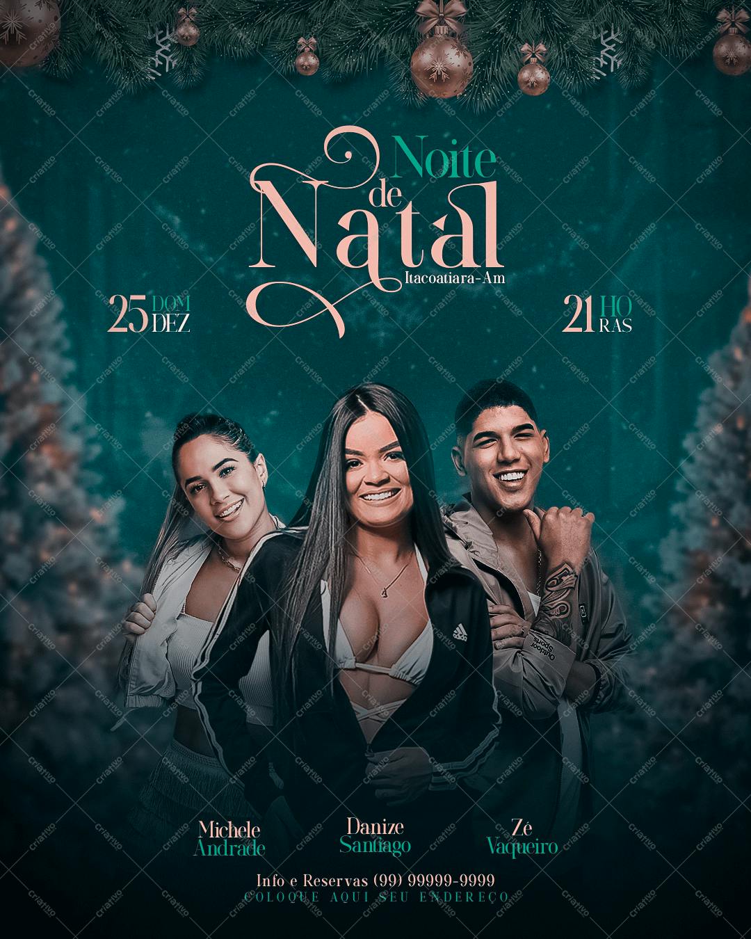 Flyer para Festa de Natal PSD Editável