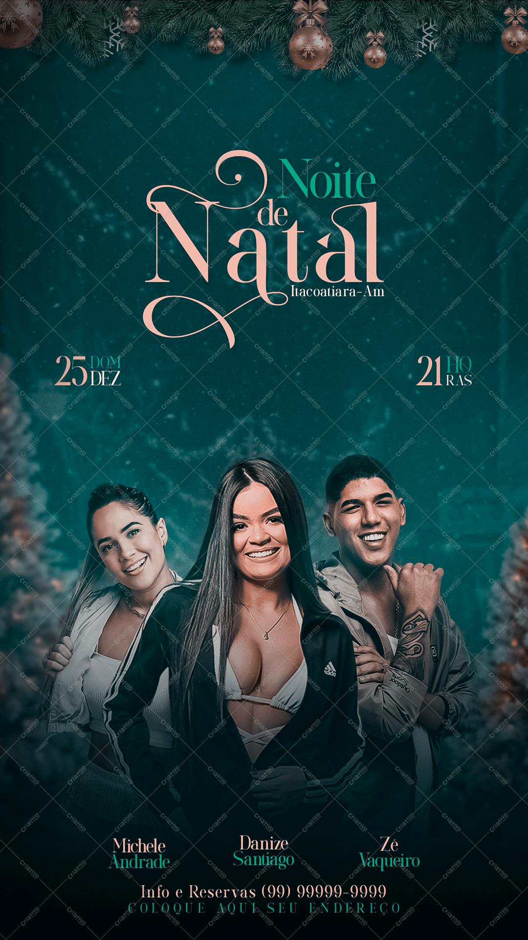 Flyer para Festa de Natal PSD Editável