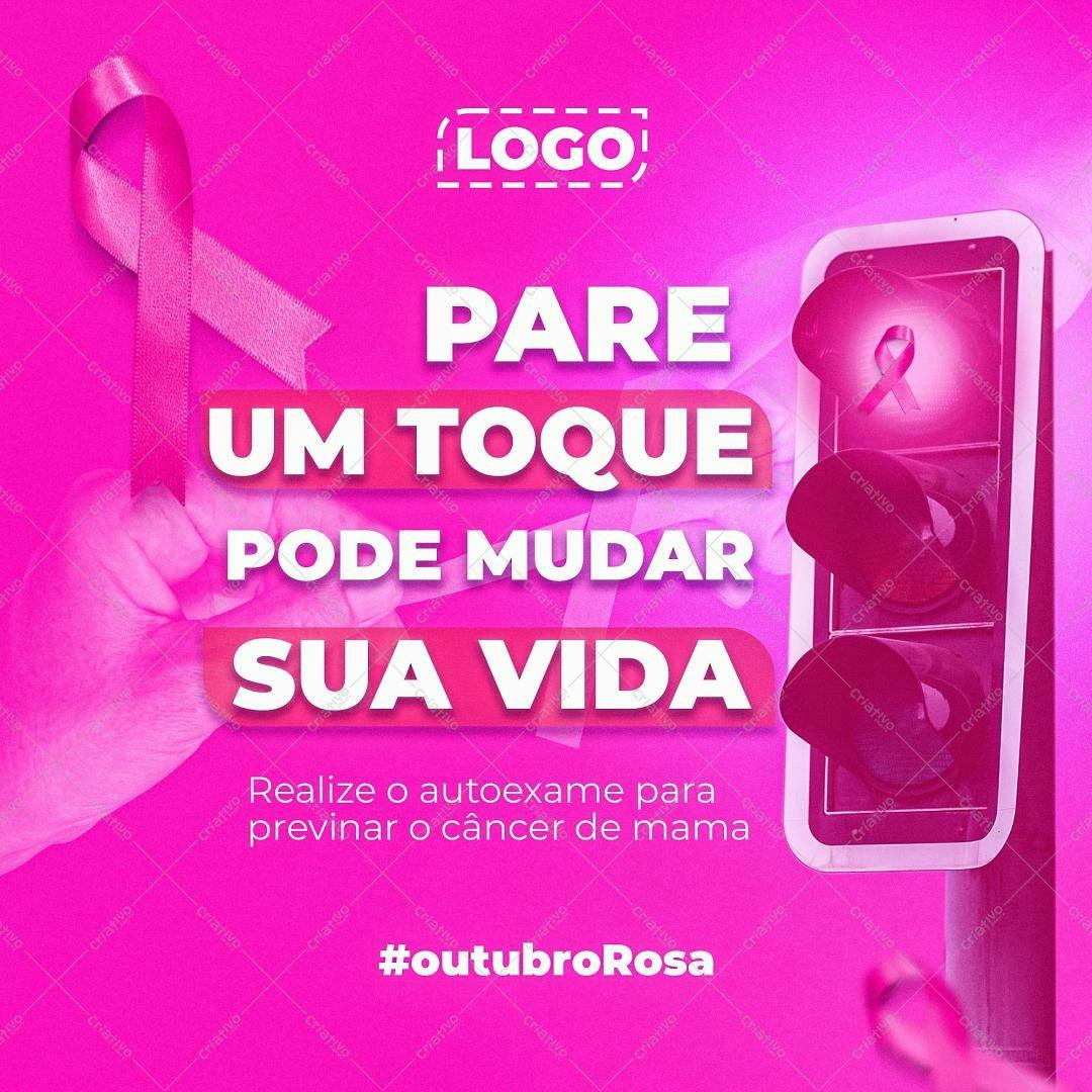 Post para Outubro Rosa PSD Editável