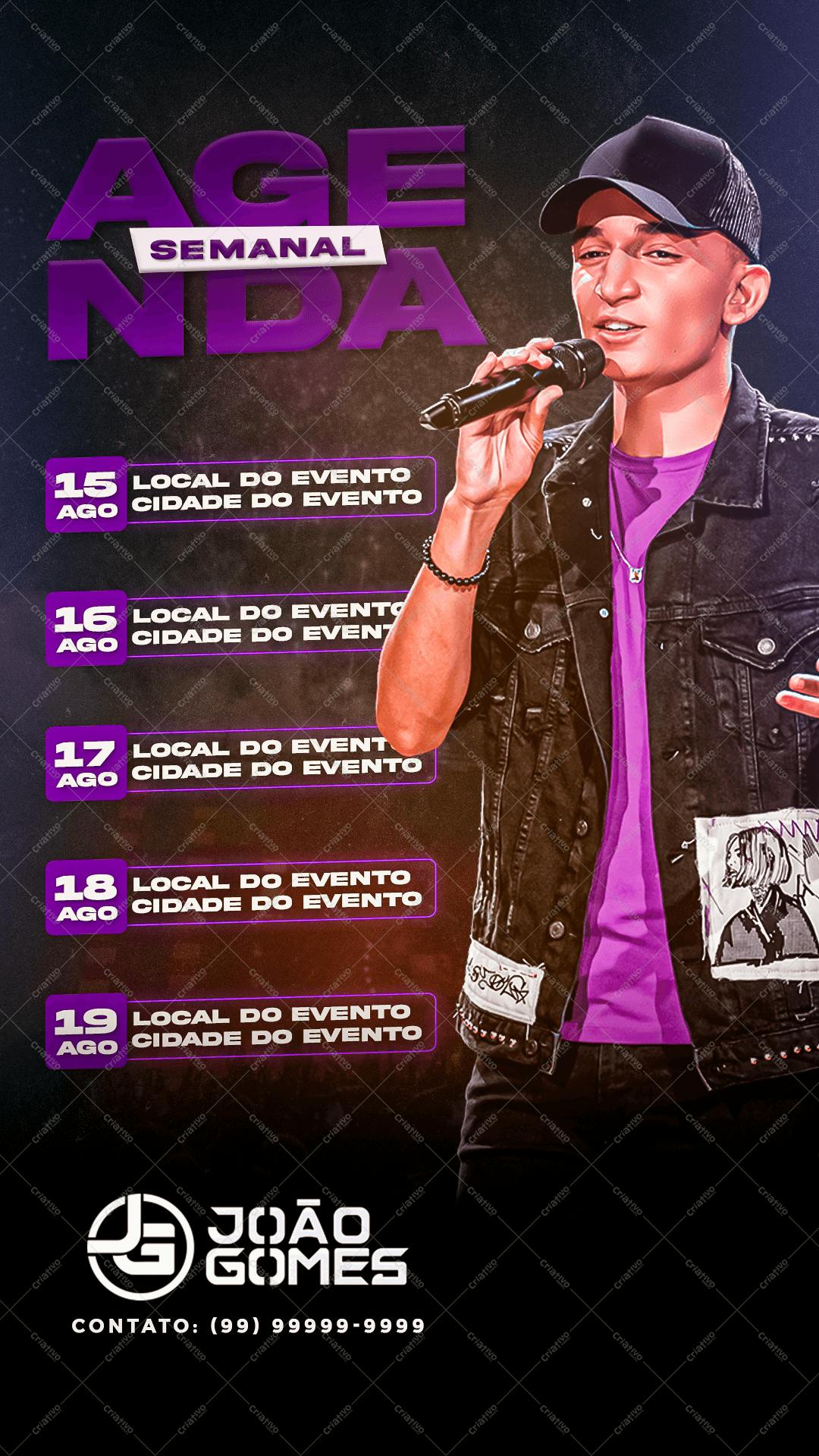 Flyer para Show João Gomes PSD Editável