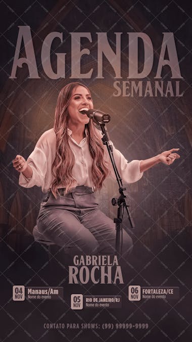 Story agenda semanal gabriela rocha