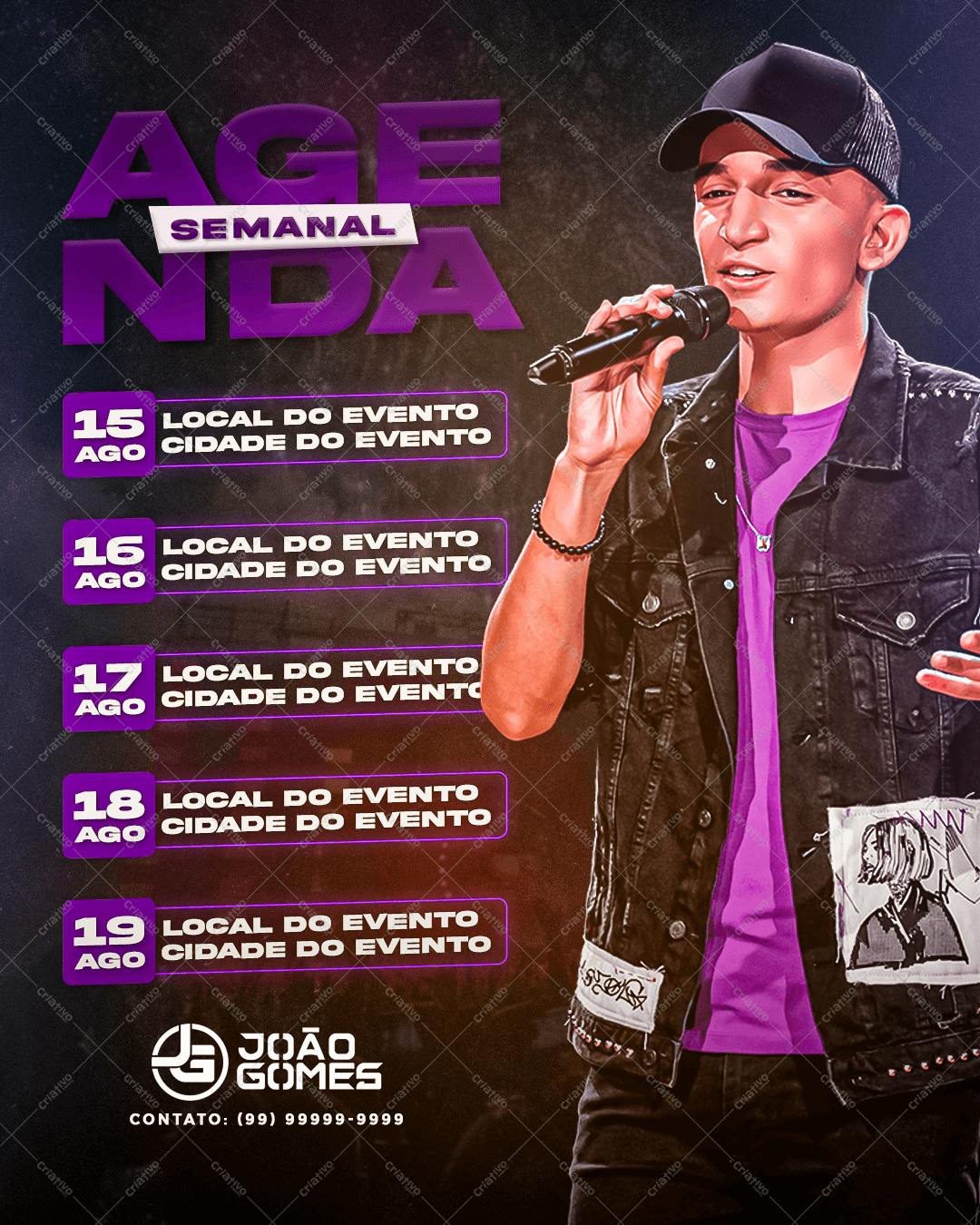 Flyer para Show João Gomes PSD Editável