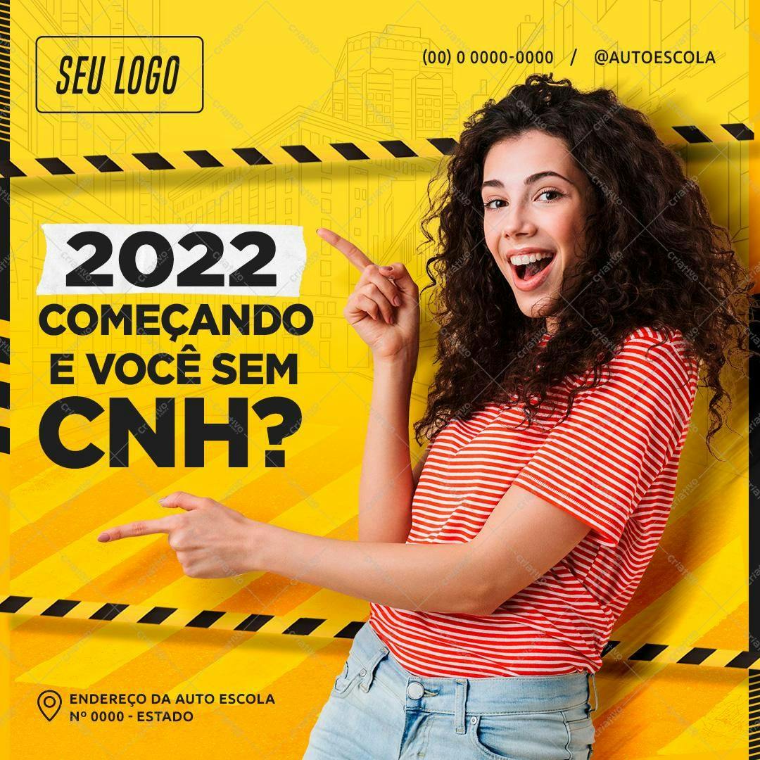 Post para Redes Sociais Matrícula Autoescola PSD Editável