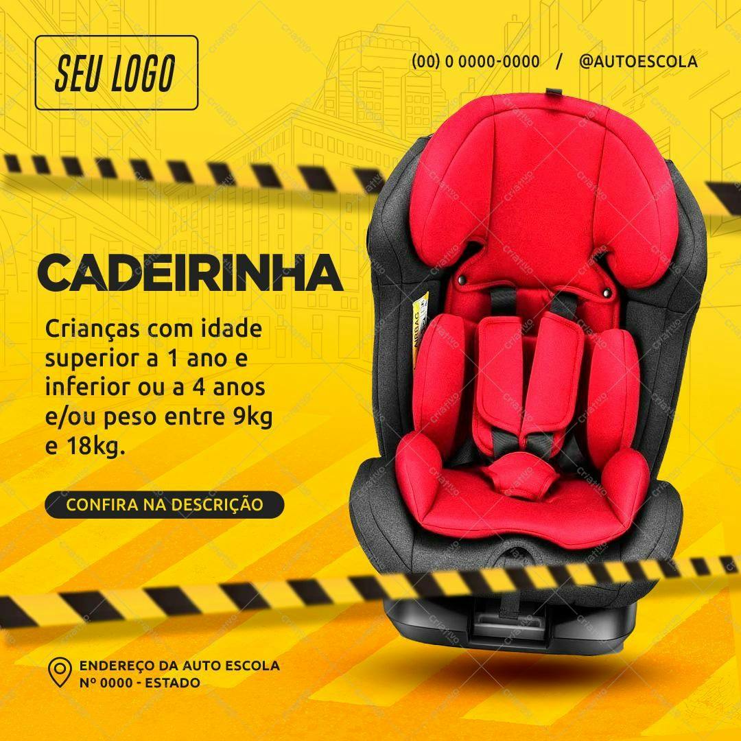 Template PSD para Postagem de Cadeirinha Infantil PSD Editável