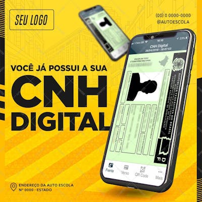 Feed - Você Já Possui A Sua Cnh Digital - Psd