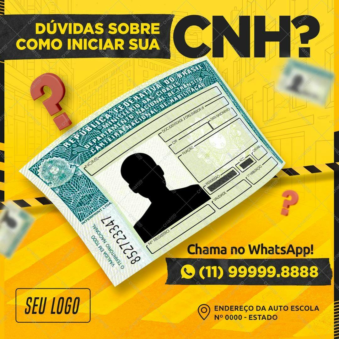 Modelo de Carteira de Habilitação (CNH) PSD Editável