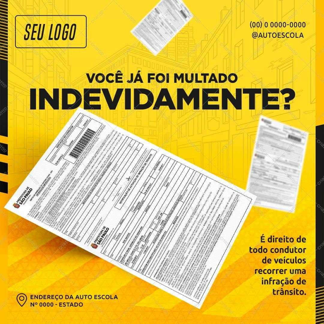 Modelo de Auto de Infração de Trânsito PSD Editável