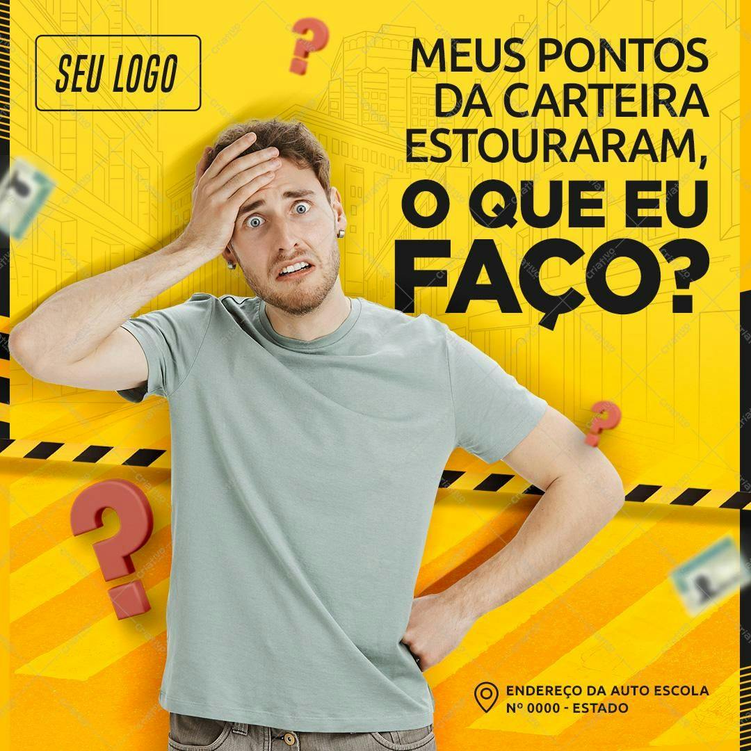 Post para Redes Sociais - Pontos da Carteira Estouraram PSD Editável