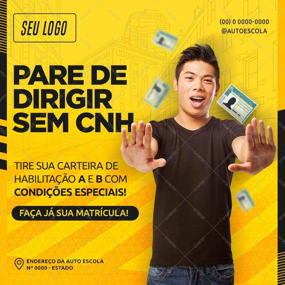 Flyer para Auto Escola PSD Editável