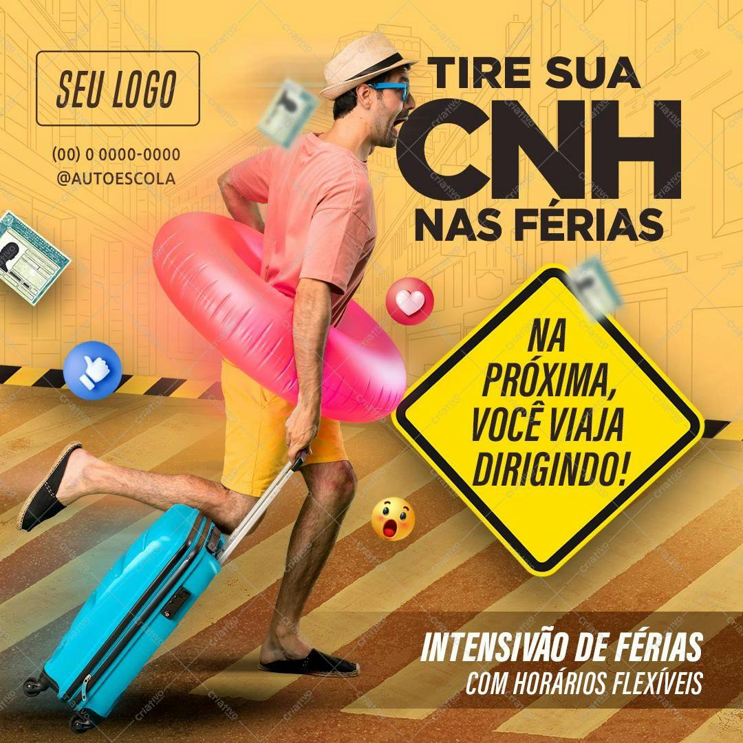 Banner para Autoescola Férias PSD Editável